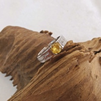 Anillos de Boda Elegantes de Plata 925 Amarilla para Mujer, con Acabado Pulido de Alto Brillo, Joyería Antideslustre para Protección, Anillo de Regalo