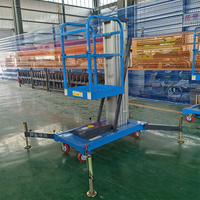 Livraison gratuite 10m électrique mât unique vertical en alliage d'aluminium ascenseur plate-forme pour personne fret petit matériel Cargo