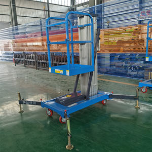 Pengiriman gratis 10m tiang tunggal listrik aluminium vertikal Platform Lift paduan untuk orang pengiriman barang kargo bahan kecil - Product Image 2