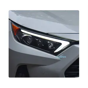 Lente de proyección LED faro señal de giro de conducción dinámica para Toyota Rav4 2019-2022, faro láser Plug and Play
