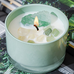 Candela <span class=keywords><strong>di</strong></span> cristallo <span class=keywords><strong>di</strong></span> lusso profumata <span class=keywords><strong>di</strong></span> soia naturale fatta a mano con gemma - Product Image 4