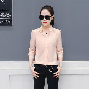 Женская шифоновая блузка с воротником-стойкой - Product Image 2