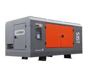 Compresseur d'air de Type vis fixe Diesel S95T pour plate-forme de forage de puits d'eau