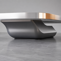 Table de conférence de luxe en forme de capsule, grande table de réunion blanche pour salle de conseil