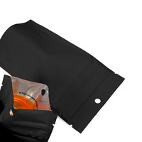 Pochette givrée en Mylar noir mat pour pharmacie médicale, sac de distribution de sortie résistant aux odeurs, sacs en aluminium à fermeture éclair