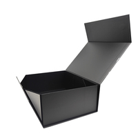 Boîte pliable en papier avec fermeture magnétique pour emballage de portefeuille, finition mate, cadeau d'anniversaire, emballage rigide pliable, logo personnalisé