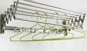 Toallero extensible telescópico, artículo <span class=keywords><strong>de</strong></span> acero inoxidable <span class=keywords><strong>2022</strong></span>, ganchos y rieles cuadrados altos, soporte montado en la pared, tipo 500 Uds. - Product Image 2