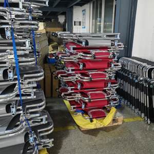 Camilla desmontable de aleación de aluminio para emergencias, camilla de rescate funeraria con ruedas - Product Image 6