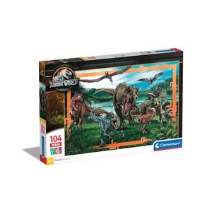 CLEMENTONI SUPERCOLOR - Puzzle MAXI JURASSIC WORLD da 104 Pezzi - Product Image 1