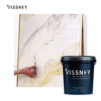 Revêtement liquide acrylique en stuc de marbre écologique Vissney, plâtre Marmorino poli
