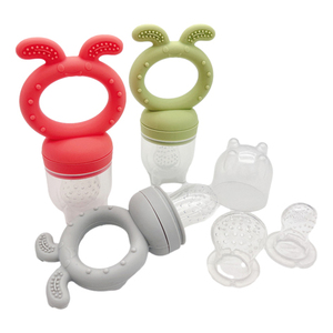 Helpcook – mangeoire à fruits en Silicone pour bébé, nouveau Style, avec 3 différentes tétines sans BPA, Clip de sucette doux, jouet de dentition - Product Image 1