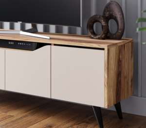 Meuble TV turc de luxe crème foncé Sonomo mobilier moderne en bois pour divertissement à domicile vendeur chaud pour chambre salon - Product Image 3