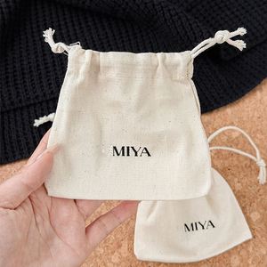 Wholesale Promotional Calico Organic Small Custom Printed Gift Canvas Muslin <b>Pouch</b> Cotton <b>Drawstring</b> Bag <b>Pouch</b> - Product Image 4