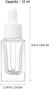New Custom Luxury Cosmetic Packaging Thick Bottom 30 ml Flat square Purple clear Serum <b>Bottle</b> Essential Oil Glass <b>Dropper</b> <b>Bottle</b> - Product Image 2