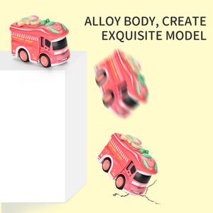 Véhicules jouets à friction en alliage, petit camion de dessin animé à inertie, camionnette, modèle de voiture jouet pour enfants, jeu de rôle, jeu de simulation - Product Image 2