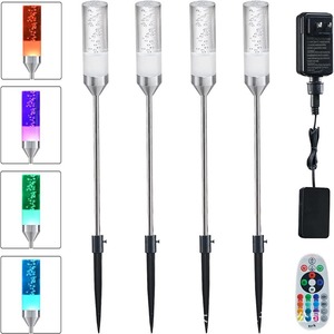 Solar Led Lawn Light Stainless Steel Remote Control Waterproof Ip65 Outdoor Garden <b>Landscape</b> <b>Lighting</b> - Product Image 2