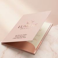 Elegante Carpeta de Presentación para Salón de Belleza y Spa, Personalizada, Formato A4, Paquete de Bienvenida para Membresía, Folleto de Cuidado de la Piel, Funda para Documentos