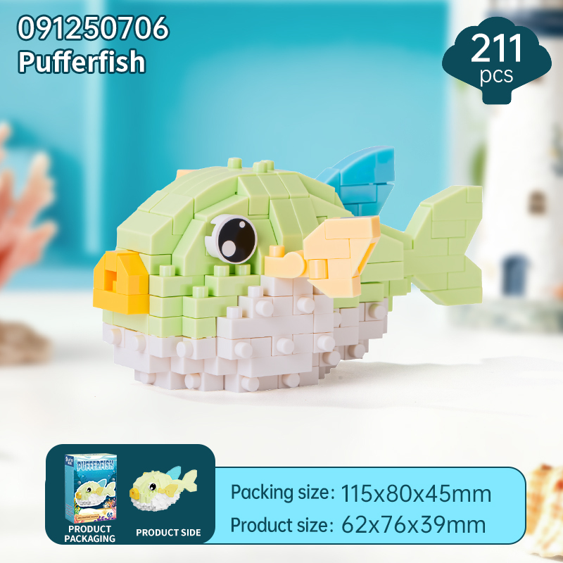 HDX145820 Animaux marins-Poisson-globe 211 pièces