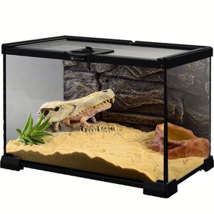 Terrarium en verre pliable style forêt tropicale pour poissons, geckos, tortues, araignées, présentoir paysager, écologique - Product Image 4
