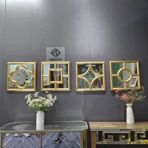 Espejo Decorativo Retro de Estilo Europeo <span class=keywords><strong>S4</strong></span> de 40x40cm, Directo de Fábrica, para Decoración de Pared en Pasillos, Restaurantes y Entradas - Product Image 4