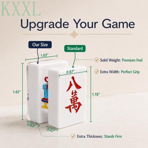 Tuiles de Mahjong de Noël KXXL – Édition Cadeau de Fêtes – Motifs Père Noël, Elfe, Couronne, Chaussette, Visage, Fond Vert Étoilé – Pour les Amateurs de Mahjong - Product Image 3