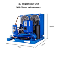 Unité de condensation semi-hermétique Maneurop à refroidissement par air 5HP 10HP, compresseur Danfoss, unité de réfrigération pour chambre froide basse température