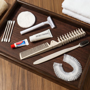 Perlengkapan Hotel Sekali Pakai Grosir, Tas Kertas Kraft Ramah Lingkungan, Set Perlengkapan Mandi, Alat Cukur, Perlengkapan Kecantikan, Topi Mandi, Ukuran Perjalanan - Product Image 2
