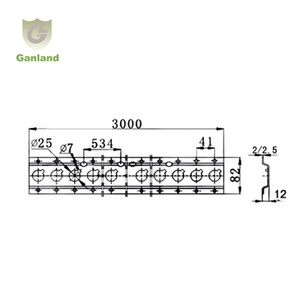 Accessoires de <span class=keywords><strong>camion</strong></span> GL-19113 3000mm x 82mm x 2mm acier galvanisé Loadloc interne suivi contrôle de cargaison O barre <span class=keywords><strong>d</strong></span>'étaiement de voie - Product Image 4