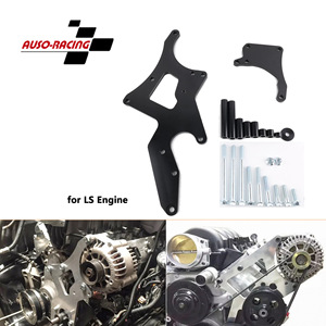 ชุดแปลงปั๊มพวงมาลัยเพาเวอร์พร้อมขายึดสายพานเครื่องยนต์ Auso-Racing LS ทำจากอลูมิเนียมอัลลอย สีเงิน-ดำ - Product Image 1
