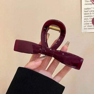 Pinza de Pelo Minimalista con Lazo Grande para Mujer, Novedad 2024, Elegante Hecha a Mano para Peinados, Pinza de Tiburón de Alta Gama para la Nuca, Otoño Invierno - Product Image 4