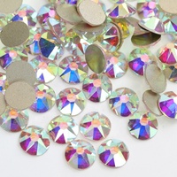 Petites pierres précieuses en verre à dos plat, 2088, Strass AB, cristal, Non correctif, pour l'art de la manucure et de la pédicure, vente en gros