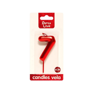 Bougie d'anniversaire Vela, numéro 7, 6 cm, pour fête d'amour - Product Image 1