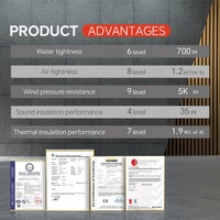 Porte coulissante en verre insonorisée en alliage d'aluminium isolation thermique économie d'énergie villa lourde porte coulissante en verre