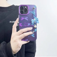 Coque de téléphone portable IMD de luxe avec bracelet papillon pour iPhone 12 13 14 15 16 17 18 Pro Max
