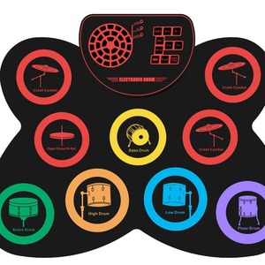 Tamburo Elettronico Colorato con Altoparlante, Strumento a Percussione Portatile in Silicone Arrotolabile, Regalo di Natale - Product Image 5