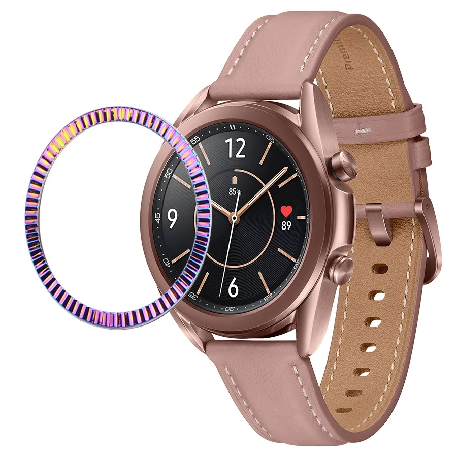 New Raised Grain Metal Protective Bezel for Samsung Galaxy Watch4 Cassic 42mm 46mm Watch Bezel for Samsung Galaxy Watch