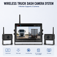 Caméra de recul sans fil 7 pouces 2CH 4CH 1080P avec boîtier robuste résistant aux vibrations pour camion DVR