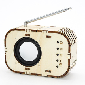 Wooden Radio Science <b>Kit</b> 3 With Antenna <b>Diy</b> Educational Toy For Kids 10-12 Years Old Manual Assembly Model - Product Image 3