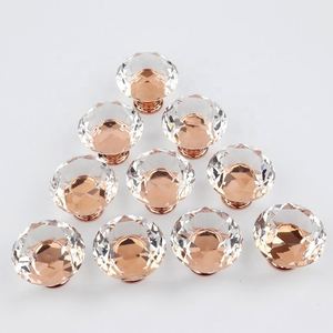 Pomos de Cristal para Joyero CX713, en Oro Rosa con Diamantes - Product Image 2