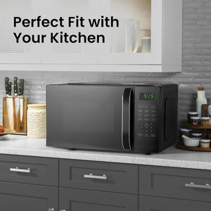 Four à micro-ondes multifonctionnel domestique 20L en acier inoxydable noir avec plateau tournant, contrôle numérique moderne et fonction grill - Vente en gros - Product Image 4