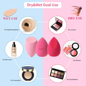 14Pcs Trang Điểm Miếng Bọt Biển Màu Tím Màu Hồng Bột Phun Bộ Latex Miễn Phí Mềm Mại Thoải Mái Mỹ Phẩm Make Up <span class=keywords><strong>Sponge</strong></span> Pha Trộn Vẻ Đẹp Bộ - Product Image 2