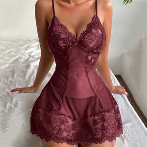 Noche <span class=keywords><strong>de</strong></span> encaje para mujer Tallas grandes Ropa <span class=keywords><strong>de</strong></span> dormir para mujer Vestidos <span class=keywords><strong>de</strong></span> noche - Product Image 6