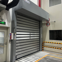 Pintu Spiral Aluminium Alloy Kustom Kecepatan Tinggi dengan Panel PU 40mm Tahan Angin, Kecepatan Pembukaan Dapat Disesuaikan untuk Penggunaan Logistik & Gudang