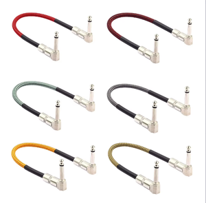 Gran oferta, nuevo diseño, instrumento, efector 6,35, dispositivo de alimentación de <span class=keywords><strong>guitarra</strong></span> eléctrica, Cable trenzado, 6 colores en 15cm - Product Image 3
