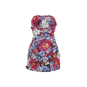 Vestido de diseño de lujo para mujer vestido de noche Aurora Bloom tela ecológica ropa de mujer Enzo & Leo Vietnam mayorista - Product Image 5