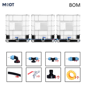 S60X60 MDT connecteur de Valve rapide <span class=keywords><strong>robinet</strong></span> de réservoir <span class=keywords><strong>IBC</strong></span> <span class=keywords><strong>pour</strong></span> Tube PE 20/25/32mm surface lisse raccord de tuyau en plastique matériau PP - Product Image 4