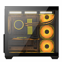 AntarcChill OEM Mid Tower PC Chassis Cabinet Computer Casing Full View Gaming Computer Cases with Dual Tempered Glass Panel