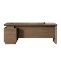 Bureau de direction modulaire de luxe moderne haut de gamme avec panneau en bois pour bureau de PDG ou bureau de directeur