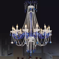 DUOMEIJU Lustre suspendu LED en cristal sur mesure de grande taille pour la décoration de la pièce, style moderne et luxueux, formes ovales/carrées/longues