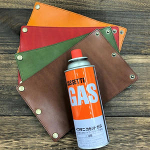 Housse de protection en cuir et acier pour <span class=keywords><strong>bouteille</strong></span> de <span class=keywords><strong>gaz</strong></span> de camping, support de réservoir pliable pour pique-nique, <span class=keywords><strong>petite</strong></span> pochette de rangement pour réservoir, 3 boutons - Product Image 2